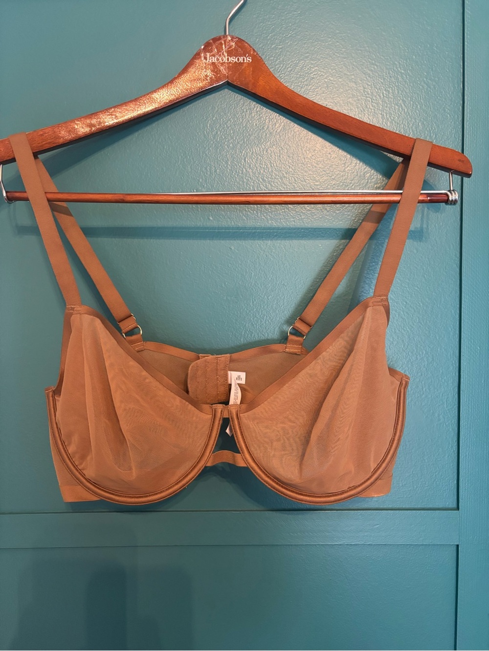 Auden Sheer Underwire Demi Coverage Underwire Bra - Tan 38 DD